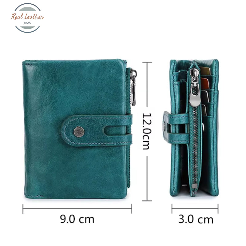 Genuine Leather Multifunction Short Wallet Wallet