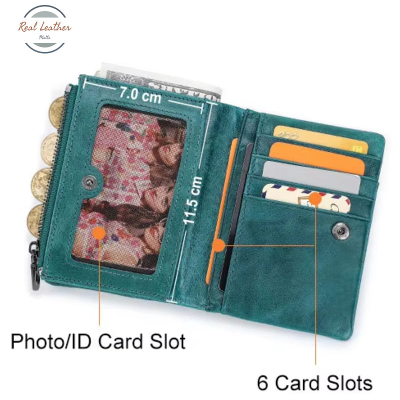 Genuine Leather Multifunction Short Wallet Wallet