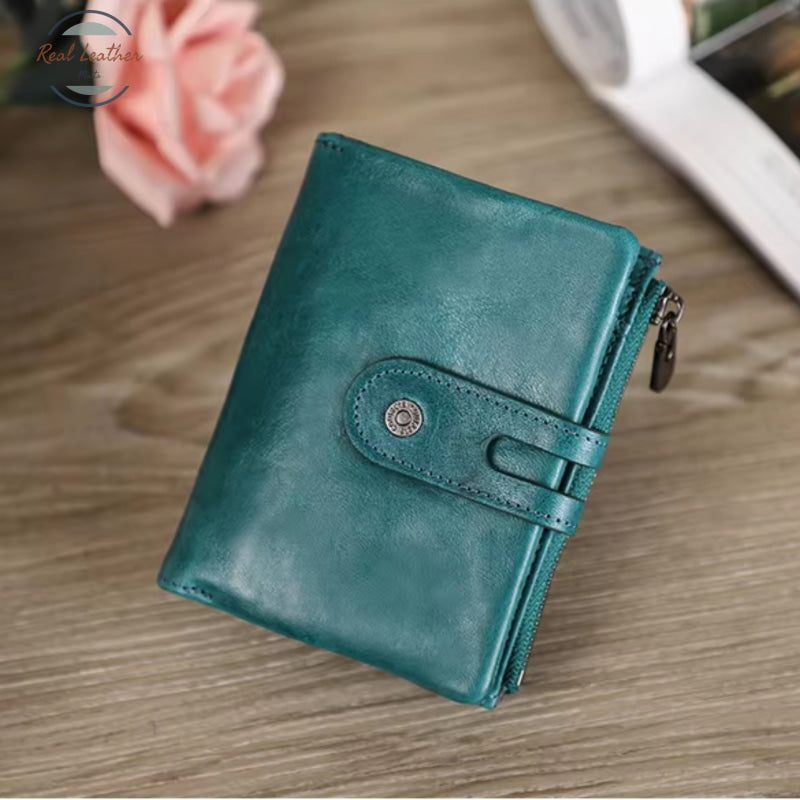 Genuine Leather Multifunction Short Wallet Wallet