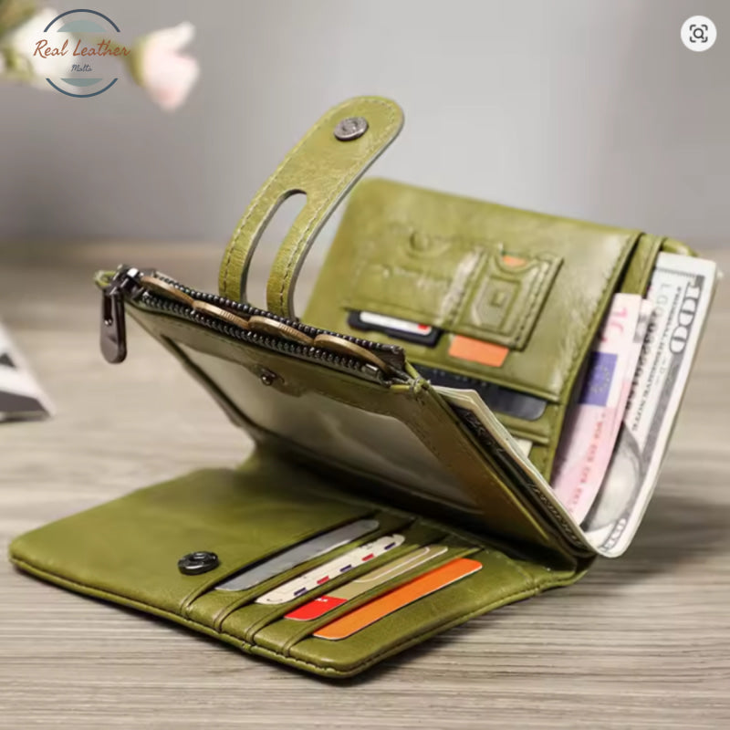 Genuine Leather Multifunction Short Wallet Wallet