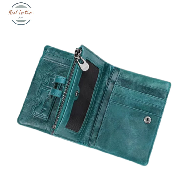 Genuine Leather Multifunction Short Wallet Wallet