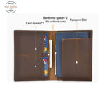 Genuine Leather Passport Holder with Personalization