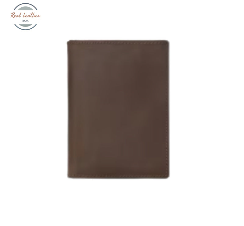 Genuine Leather Passport Holder with Personalization Coffee