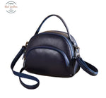 Genuine Leather Soft Cowhide Messenger Bag Deep Blue Messenger Bag