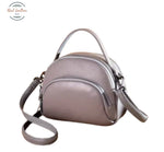 Genuine Leather Soft Cowhide Messenger Bag Gray Messenger Bag