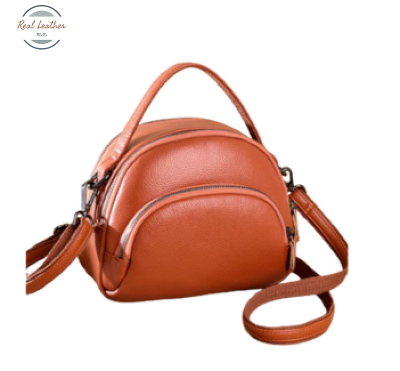 Genuine Leather Soft Cowhide Messenger Bag Light Brown Messenger Bag