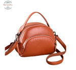 Genuine Leather Soft Cowhide Messenger Bag Light Brown Messenger Bag