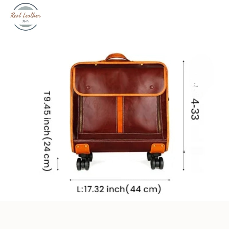 Genuine Leather Universal Trolley Luggage & Bags