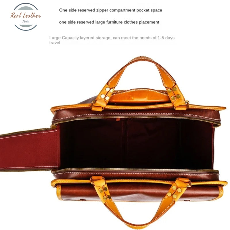 Genuine Leather Universal Trolley Luggage & Bags