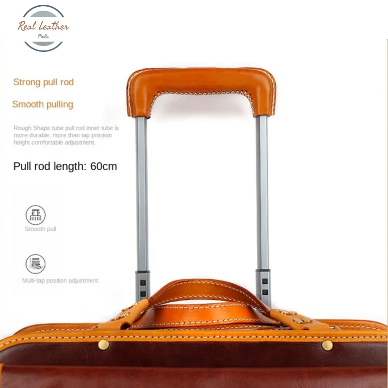 Genuine Leather Universal Trolley Luggage & Bags
