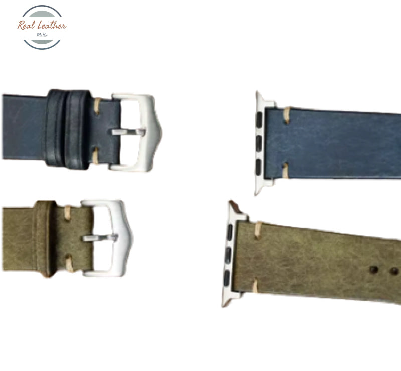 Genuine Leather Watch Straps for Apple Watch (Series 1–10)