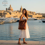 Genuine Leather Women Long Strap Tote Tote bag