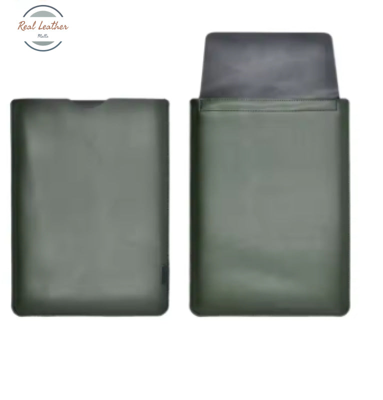 Genuine Ultra-Thin Super Slim Leather Sleeve Pouch Cover for MacBook Pro and Air 13 15 16 Inch M1 MacBook Pro 14 Army