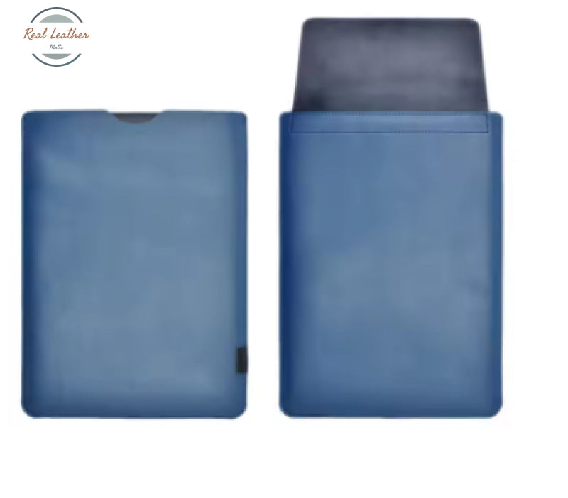Genuine Ultra-Thin Super Slim Leather Sleeve Pouch Cover for MacBook Pro and Air 13 15 16 Inch M1 MacBook Pro 14 Blue