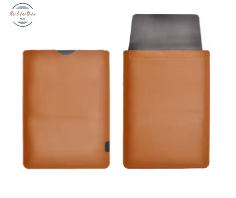 Genuine Ultra-Thin Super Slim Leather Sleeve Pouch Cover for MacBook Pro and Air 13 15 16 Inch M1 MacBook Pro 14 Brown