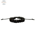Genuine Woven Leather Cuff Bracelet Black / 17cm-24cm bracelets