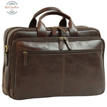 Italian Leather Briefcase Dark Brown Briefcase