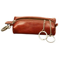 LUSSO Full Grain Leather Key Chain with Zip Closure