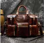 Genuine Leather 16" Men Laptop Bag