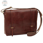 Large leather bag with magnetic closure Messenger Bag