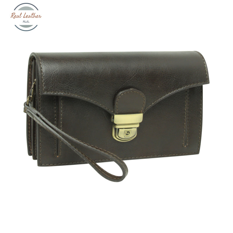 Leather clutch Black Hand Bag