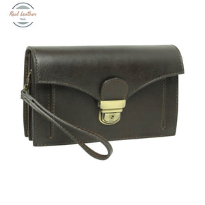 Leather clutch Black Hand Bag