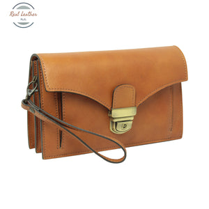 Leather clutch Brown Colonial Hand Bag
