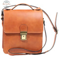 Leather Cross Body Satchel Bag Colonial Brown Satchel Bag