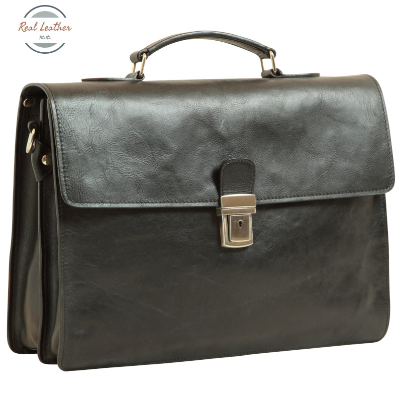 Leather Laptop Briefcase Black Briefcases