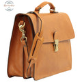 Leather Laptop Briefcase Colonial Brown Briefcases
