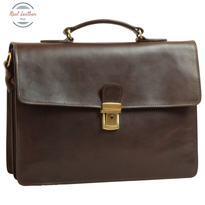 Leather Laptop Briefcase Dark Brown Briefcases