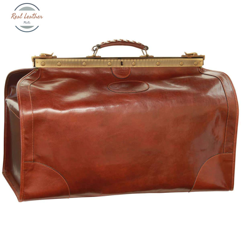 Leather ’Old America’ Bag Brown / Large Travel Bags