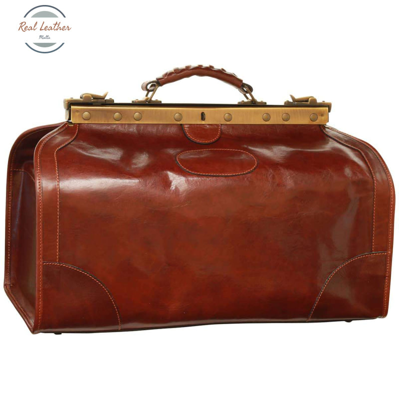 Leather ’Old America’ Bag Brown / Medium Travel Bags