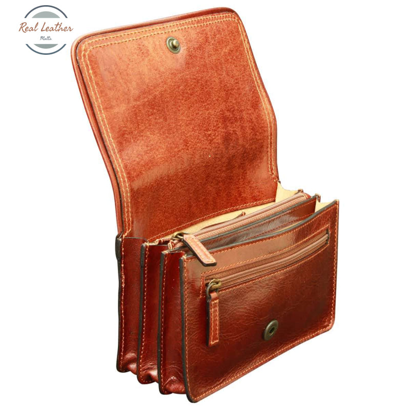 Leather pochette Brown Hand Bag