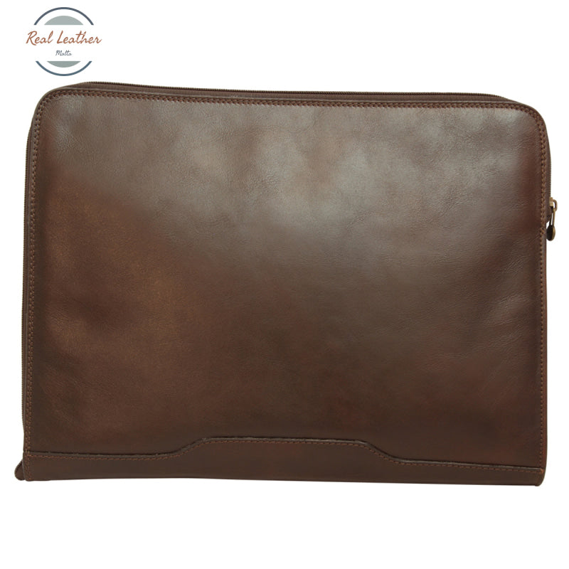 Leather portfolio Dark brown Portfolio