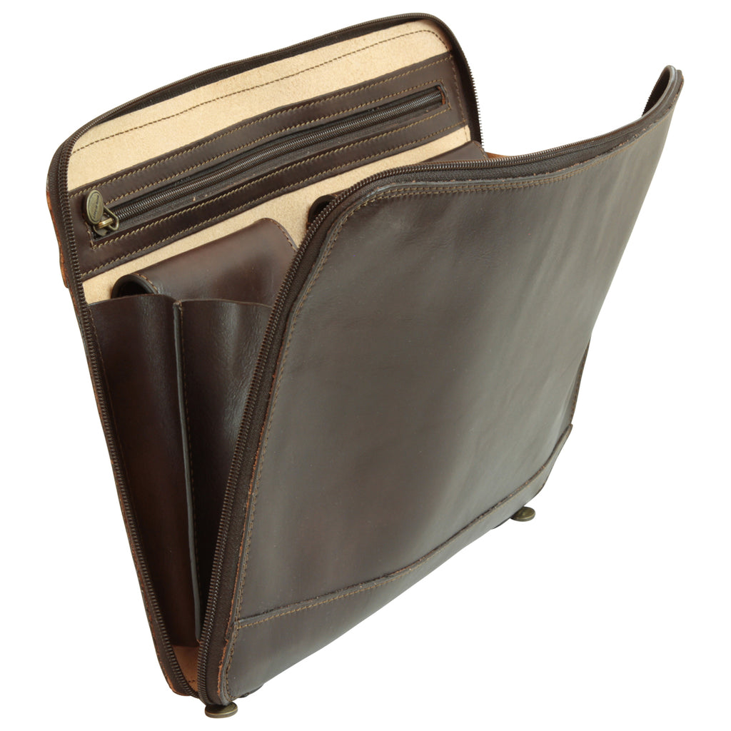 LUSSO Roma Italian Leather Executive Folder