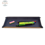 LUSSO Calfskin Leather Desk Tray Blue