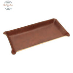 LUSSO Calfskin Leather Desk Tray Brown