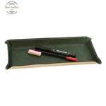 LUSSO Calfskin Leather Desk Tray Green