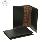 LUSSO Genuine Leather Calfskin Passport Holder Black