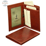 LUSSO Genuine Leather Document Holder with RFID Protection Brown document holder