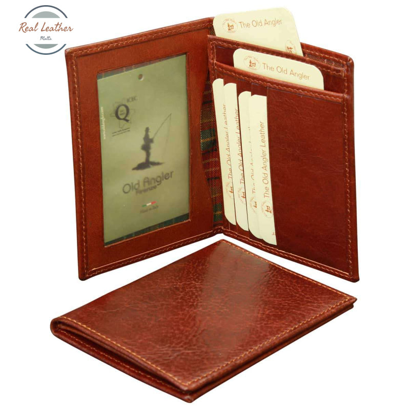 LUSSO Genuine Leather Document Holder with RFID Protection Brown document holder