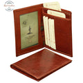 LUSSO Genuine Leather Document Holder with RFID Protection Brown document holder