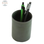 LUSSO Genuine Leather Pen Cup Green