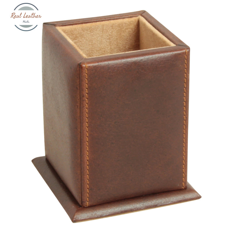 LUSSO Genuine Leather Pen Holder
