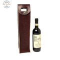 LUSSO Genuine Leather Wine Bottle Holder Brown Wine holder