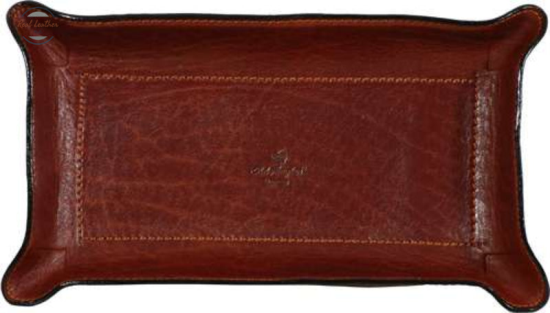 LUSSO Italian Calfskin Leather Desk Tray