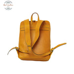 LUSSO Leather back pack with backside troller strap Backpack