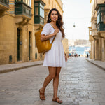 LUSSO Leather back pack with backside troller strap Backpack