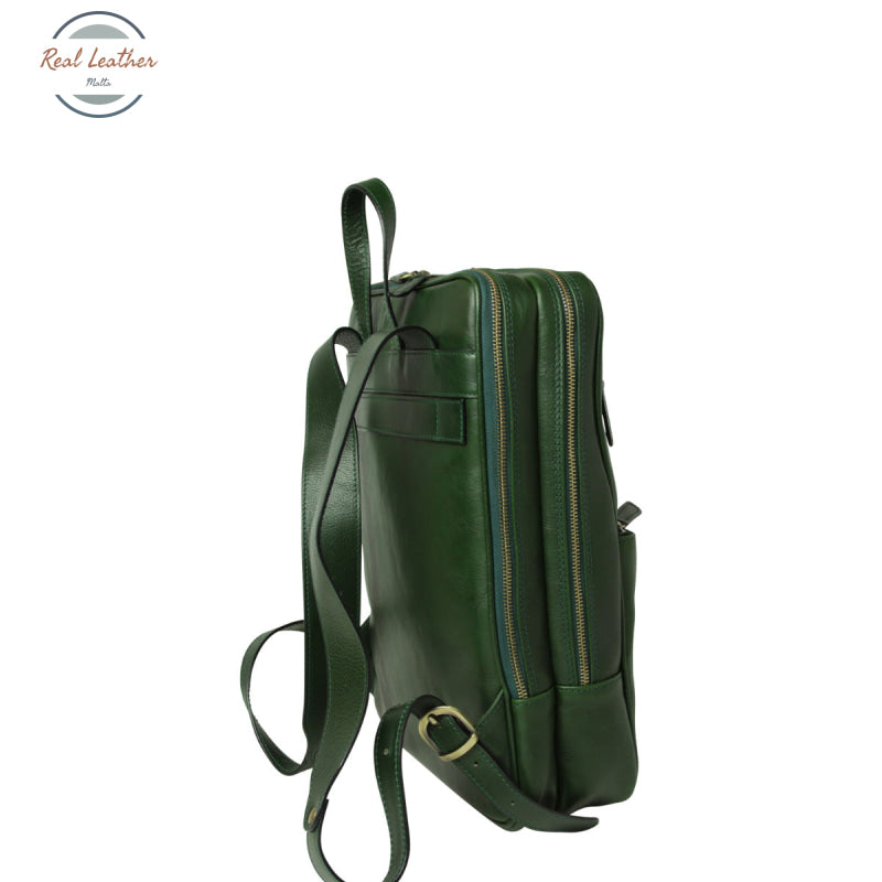 LUSSO Leather back pack with backside troller strap Backpack